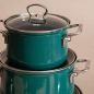 Preview: Emaille-Set 5tlg., Design TEAL