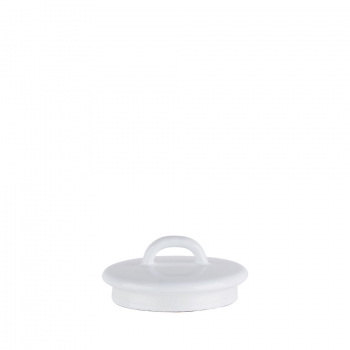 Enamel lid for milk can, Classic white