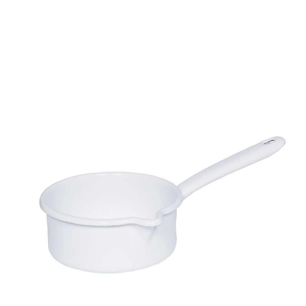 Riess White Enamel Saucepan 3/4L