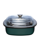 Email Dampfgarer mit Glasdeckel und Gareinsatz 3-tlg. TEAL