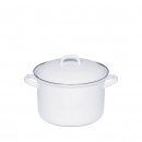 Fleischtopf mit Deckel, Classic weiß