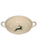 Bauernschüssel flach, Hirsch grün