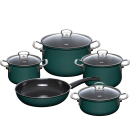 Emaille-Set 5tlg., Design TEAL