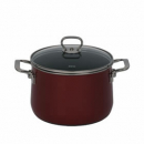Saucepot with glass lid, design Rosso Top 3000 extra strong